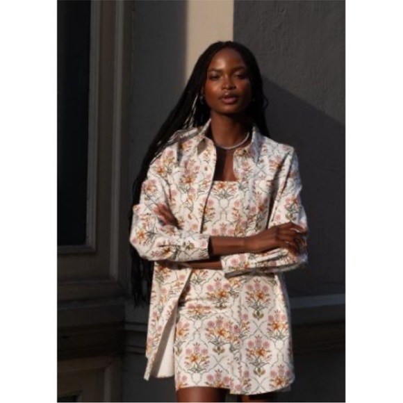 Favorite Daughter the Willow floral button down shirt jacket / shacket - Picture 2 of 8